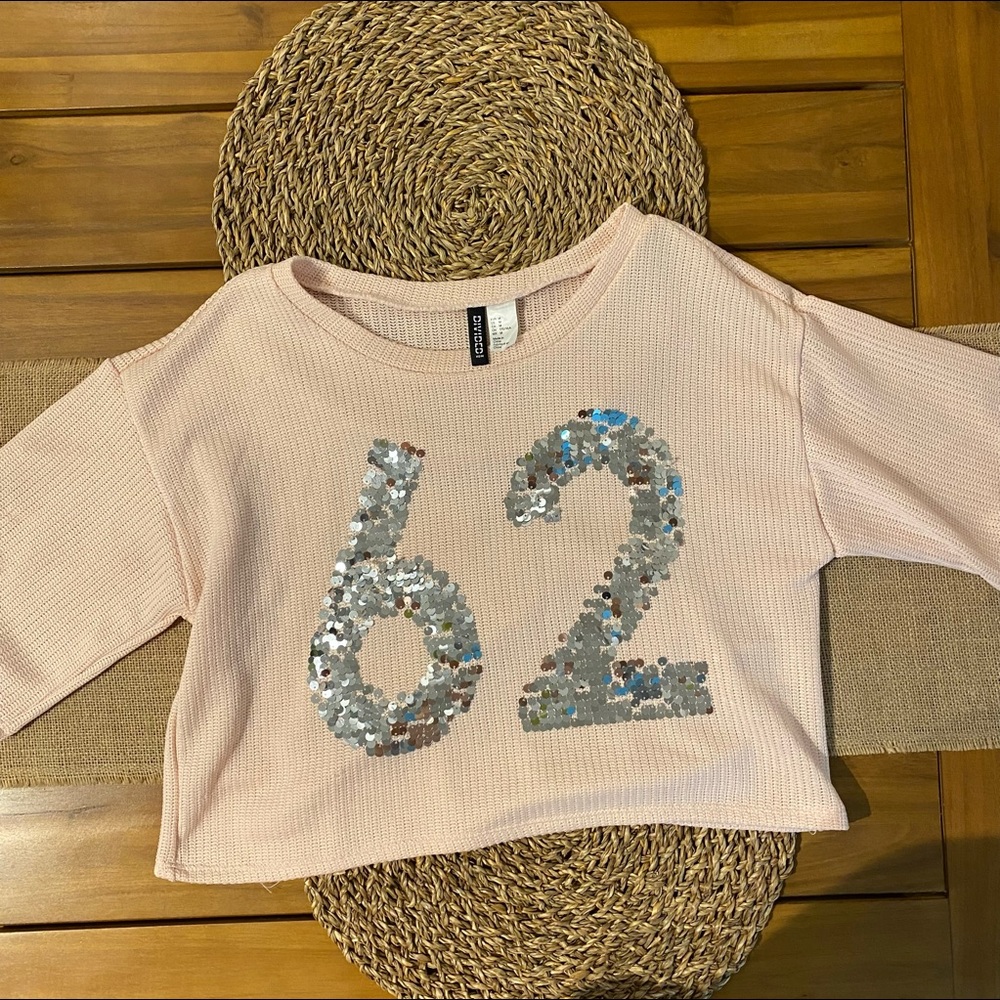 H&M Divided Women's Pink Crop Top Size Medium